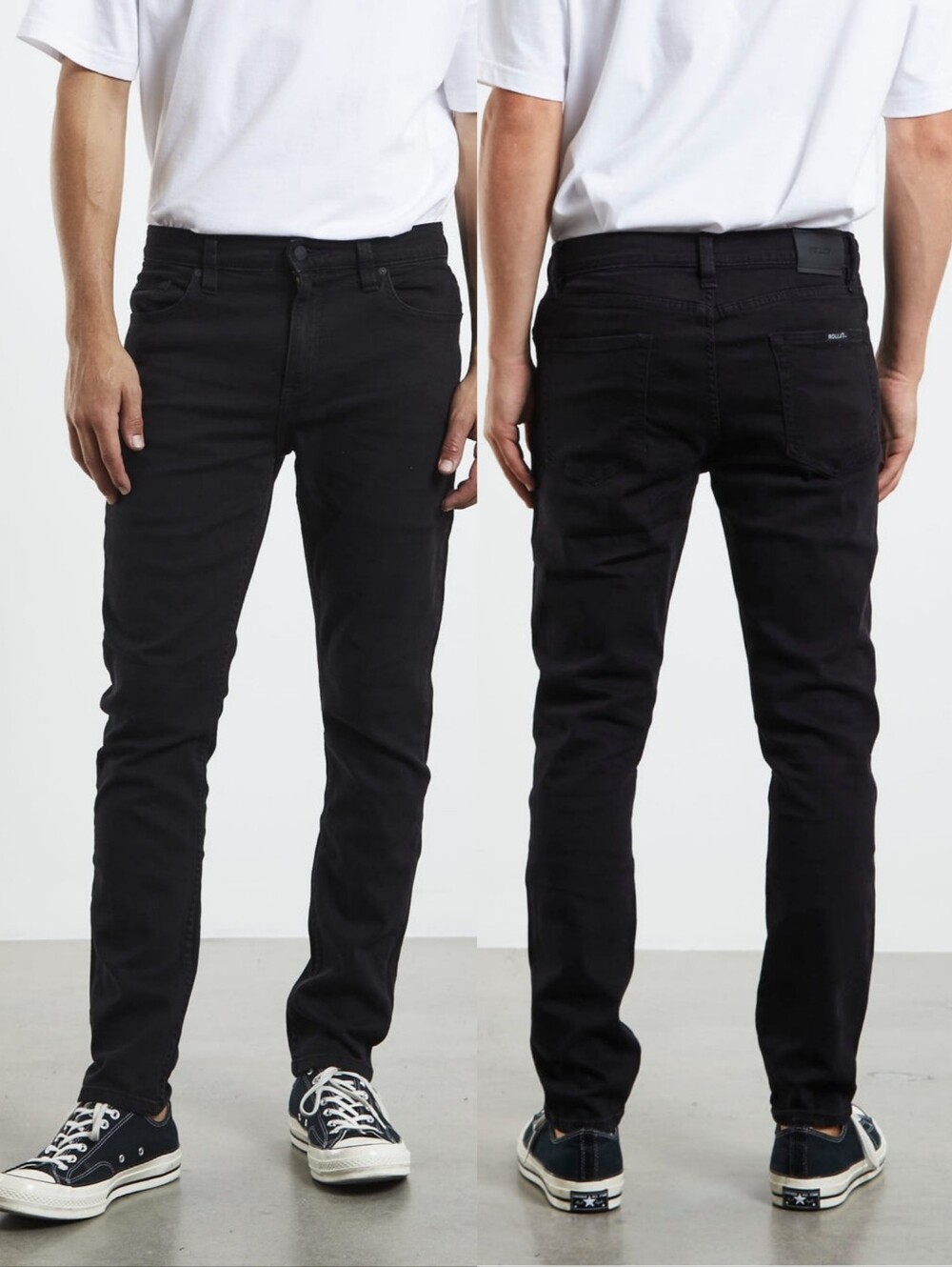 Rollas Men's Tim Slims Black Raven Regular 36 × 32